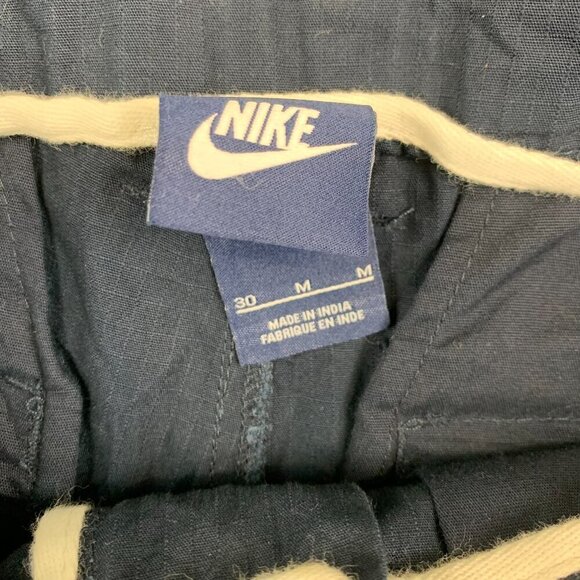 Nike Mens Shorts 30 Blue Navy Cargo Zip Pockets Ripstop Outdoor Hiking Gorpcore - Picture 3 of 9